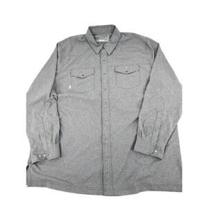 GameGuard Outdoors Pearl Snap Vented Shirt Mens 2XL Grey Western Vented Back